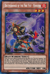 Brotherhood of the Fire Fist - Rooster [JOTL-EN094] Secret Rare - POKÉ JEUX