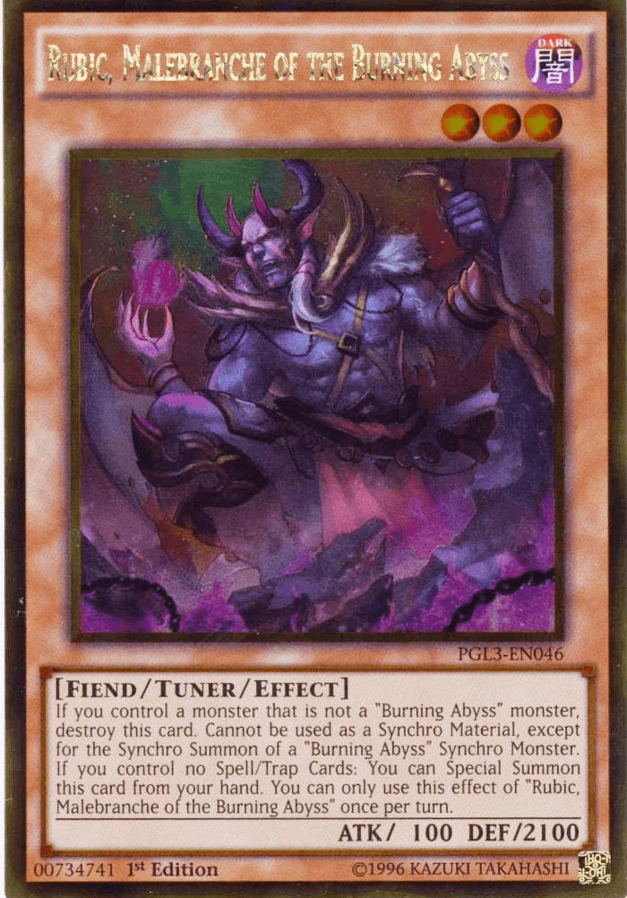Rubic, Malebranche of the Burning Abyss [PGL3-EN046] Gold Rare - POKÉ JEUX