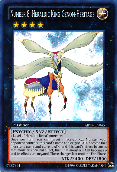 Number 8: Heraldic King Genom-Heritage [ABYR-EN045] Super Rare - POKÉ JEUX