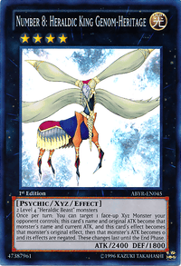 Number 8: Heraldic King Genom-Heritage [ABYR-EN045] Super Rare - POKÉ JEUX