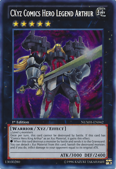 CXyz Comics Hero Legend Arthur [NUMH-EN042] Secret Rare - POKÉ JEUX