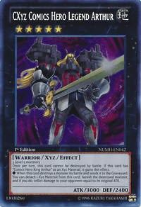 CXyz Comics Hero Legend Arthur [NUMH-EN042] Secret Rare - POKÉ JEUX