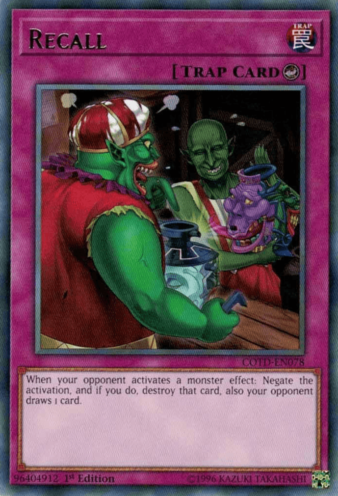 Recall [COTD-EN078] Rare - POKÉ JEUX