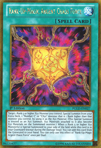 Rank-Up-Magic Argent Chaos Force [PGLD-EN027] Gold Secret Rare - POKÉ JEUX
