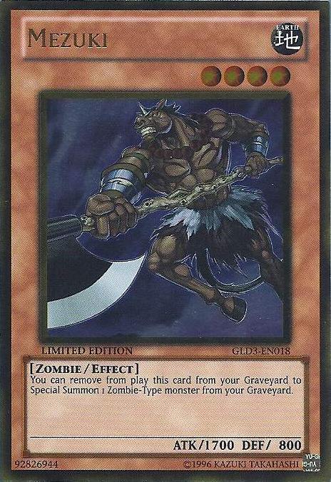 Mezuki [GLD3-EN018] Gold Rare - POKÉ JEUX