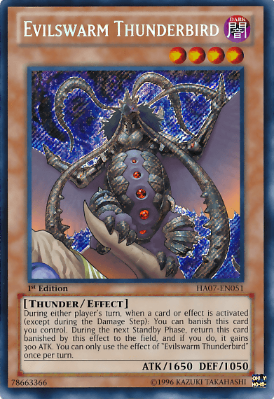 Evilswarm Thunderbird [HA07-EN051] Secret Rare - POKÉ JEUX