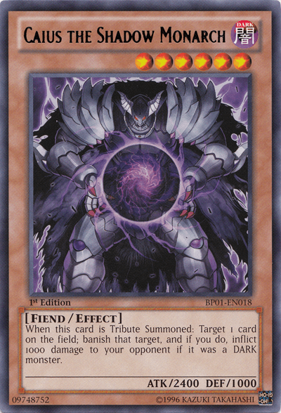 Caius the Shadow Monarch [BP01-EN018] Rare - POKÉ JEUX
