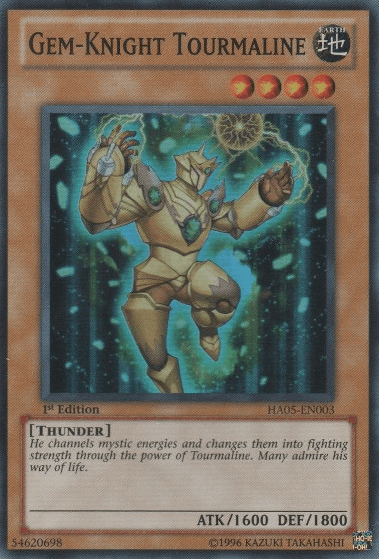 Gem-Knight Tourmaline [HA05-EN003] Super Rare - POKÉ JEUX