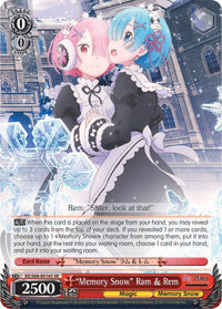 "Memory Snow" Ram et Rem (RZ/S68-E014S SR) [Re:ZERO Memory Snow] 