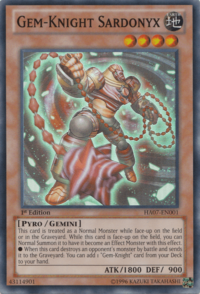 Gem-Knight Sardonyx [HA07-EN001] Super Rare - POKÉ JEUX