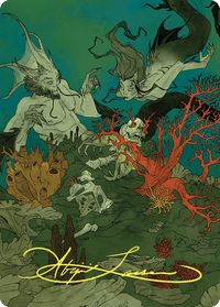 Curiosity Art Card (Gold-Stamped Signature) [Wilds of Eldraine Art Series]