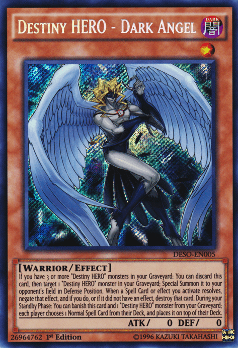 Destiny HERO - Dark Angel [DESO-EN005] Secret Rare - POKÉ JEUX
