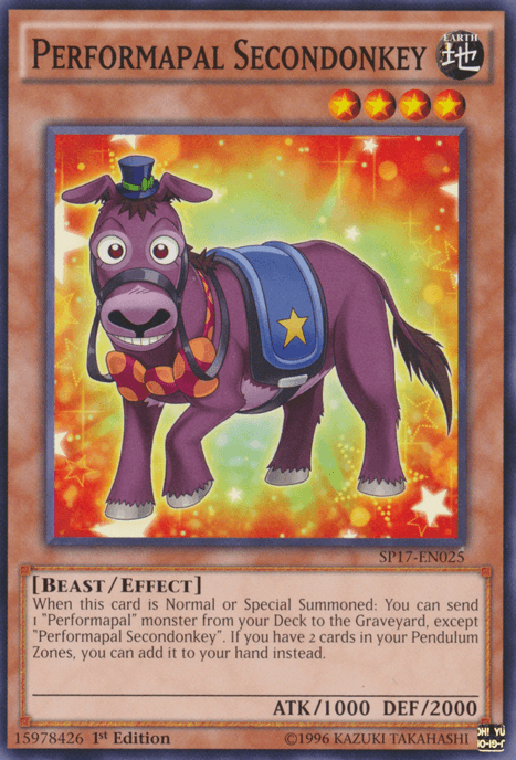 Performapal Secondonkey [SP17-EN025] Starfoil Rare - POKÉ JEUX