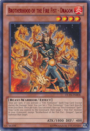 Brotherhood of the Fire Fist - Dragon (Red) [DL18-EN008] Rare - POKÉ JEUX