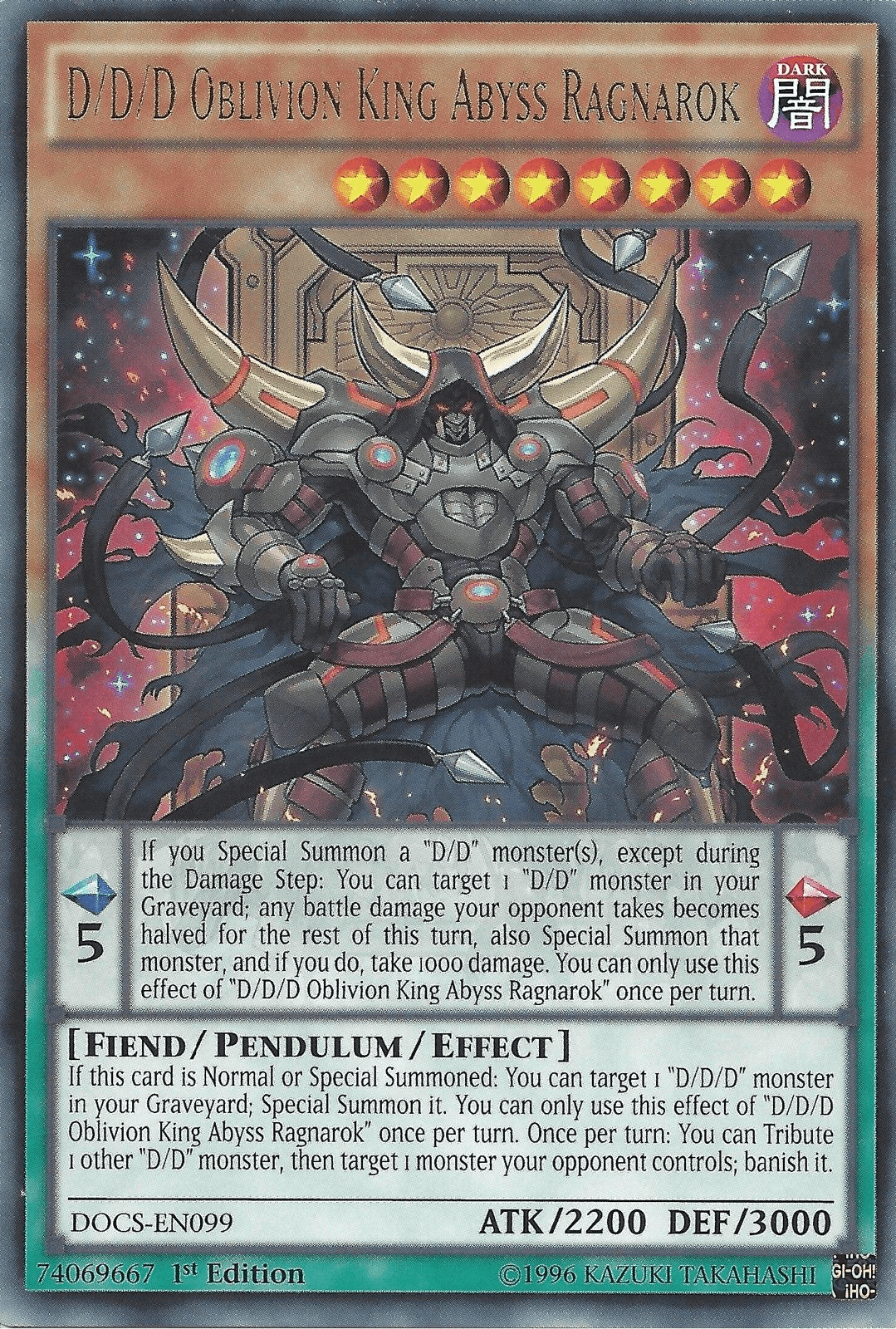D/D/D Oblivion King Abyss Ragnarok [DOCS-EN099] Rare - POKÉ JEUX