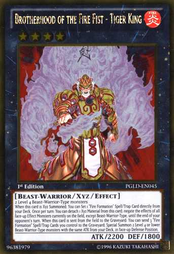 Brotherhood of the Fire Fist - Tiger King [PGLD-EN045] Gold Rare - POKÉ JEUX