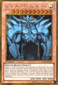 Obelisk the Tormentor [PGLD-EN030] Gold Secret Rare - POKÉ JEUX
