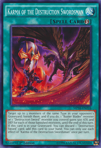 Karma of the Destruction Swordsman [MP16-EN216] Common - POKÉ JEUX