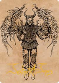 Raphael, Fiendish Savior Art Card (75) (Gold-Stamped Signature) [Commander Legends: Battle for Baldur's Gate Art Series]