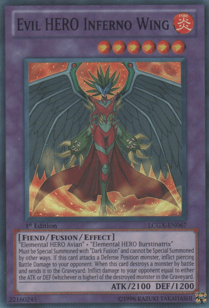 Evil HERO Inferno Wing [LCGX-EN067] Super Rare - POKÉ JEUX