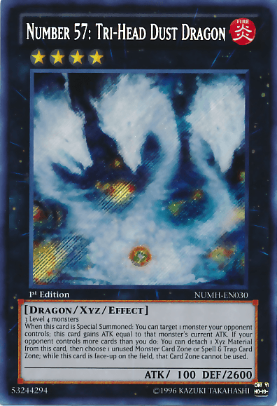 Number 57: Tri-Head Dust Dragon [NUMH-EN030] Secret Rare - POKÉ JEUX