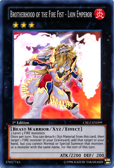 Brotherhood of the Fire Fist - Lion Emperor [CBLZ-EN099] Super Rare - POKÉ JEUX