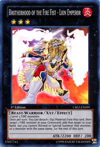 Brotherhood of the Fire Fist - Lion Emperor [CBLZ-EN099] Super Rare - POKÉ JEUX
