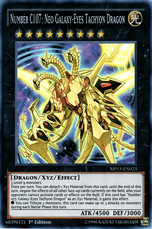 Number C107: Neo Galaxy-Eyes Tachyon Dragon [MP15-EN023] Super Rare - POKÉ JEUX