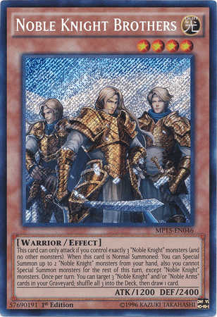 Noble Knight Brothers [MP15-EN046] Secret Rare - POKÉ JEUX