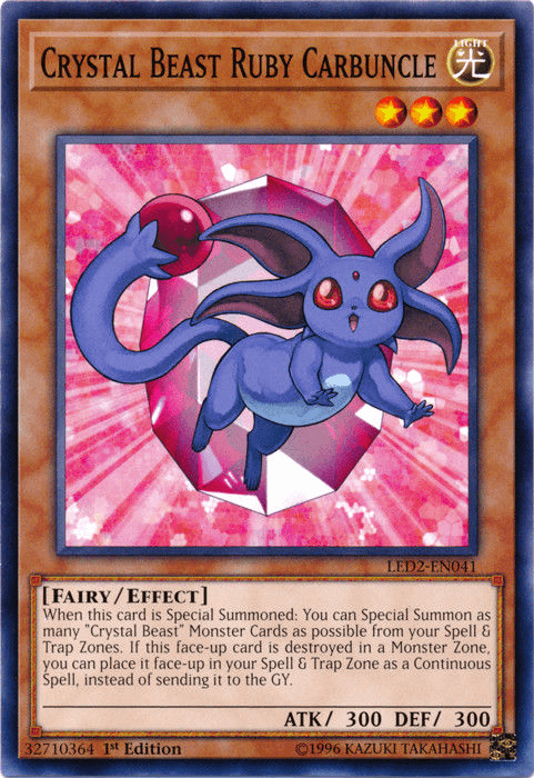 Crystal Beast Ruby Carbuncle [LED2-EN041] Common - POKÉ JEUX