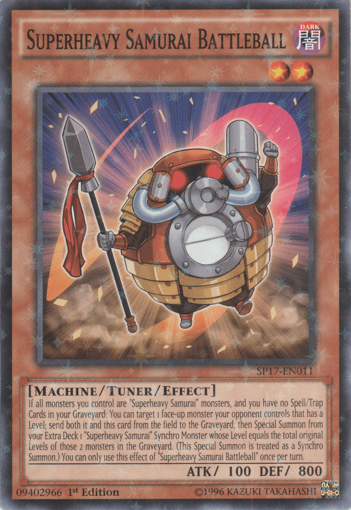 Superheavy Samurai Battleball [SP17-EN011] Starfoil Rare - POKÉ JEUX