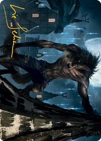 Stalking Predator Art Card (Gold-Stamped Signature) [Innistrad: Midnight Hunt Art Series]