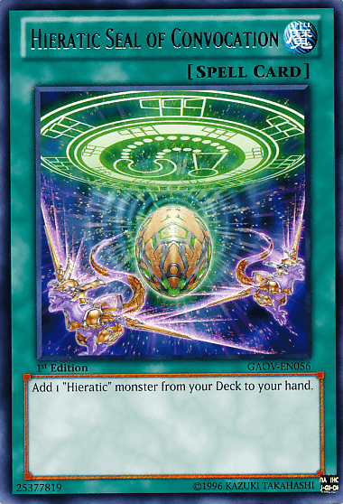 Hieratic Seal of Convocation [GAOV-EN056] Rare - POKÉ JEUX