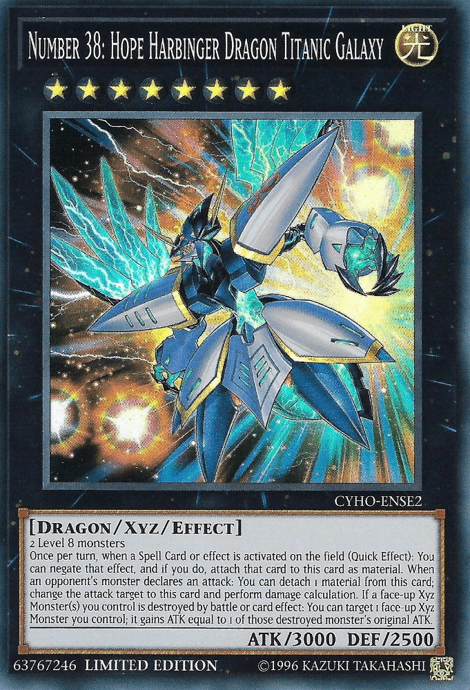 Number 38: Hope Harbinger Dragon Titanic Galaxy [CYHO-ENSE2] Super Rare - POKÉ JEUX
