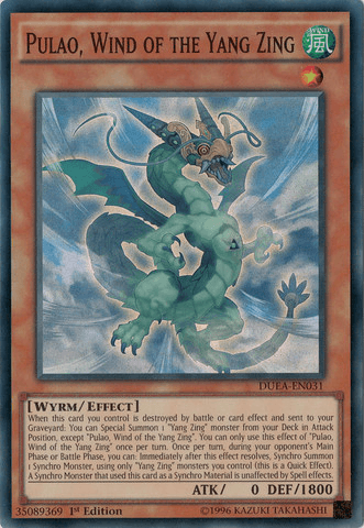 Pulao, Wind of the Yang Zing [DUEA-EN031] Super Rare - POKÉ JEUX