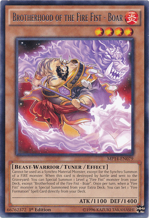 Brotherhood of the Fire Fist - Boar [MP14-EN079] Rare - POKÉ JEUX