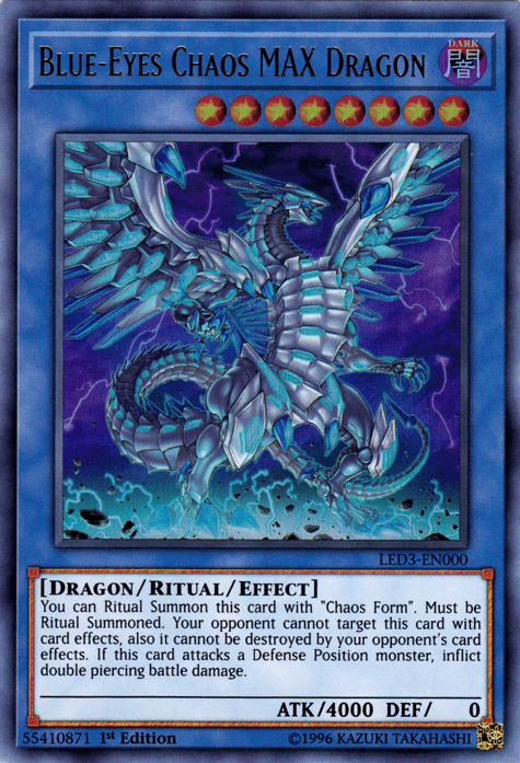 Blue-Eyes Chaos MAX Dragon [LED3-EN000] Ultra Rare - POKÉ JEUX