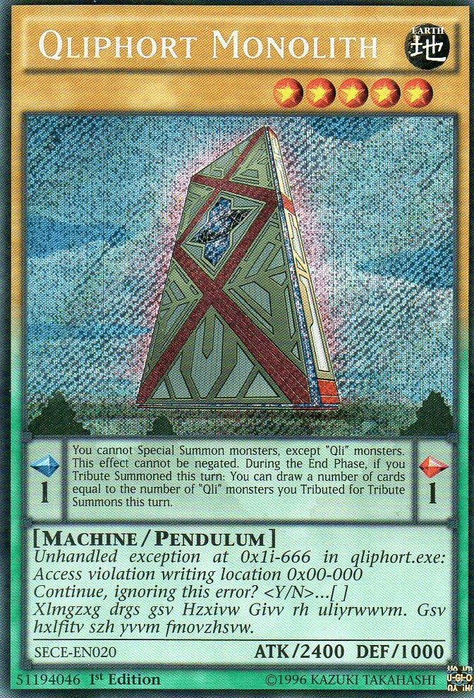 Qliphort Monolith [SECE-EN020] Secret Rare - POKÉ JEUX