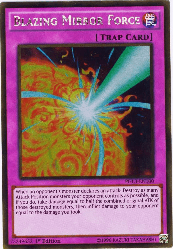 Blazing Mirror Force [PGL3-EN100] Gold Rare - POKÉ JEUX