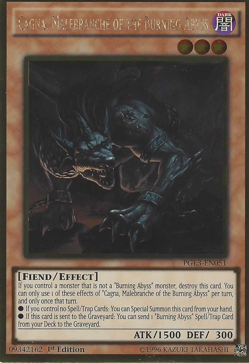 Cagna, Malebranche of the Burning Abyss [PGL3-EN051] Gold Rare - POKÉ JEUX