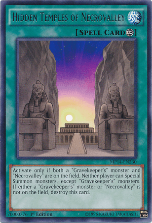 Hidden Temples of Necrovalley [MP14-EN230] Rare - POKÉ JEUX