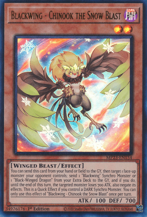 Blackwing - Chinook the Snow Blast [MP23-EN154] Ultra Rare - POKÉ JEUX