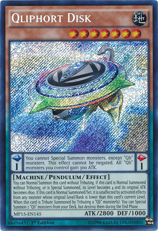Qliphort Disk [MP15-EN145] Secret Rare - POKÉ JEUX