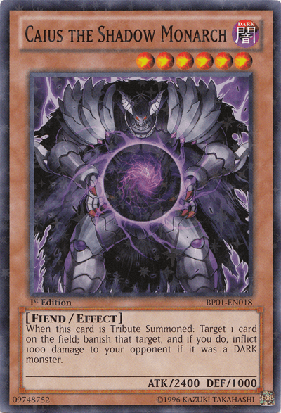 Caius the Shadow Monarch [BP01-EN018] Starfoil Rare - POKÉ JEUX