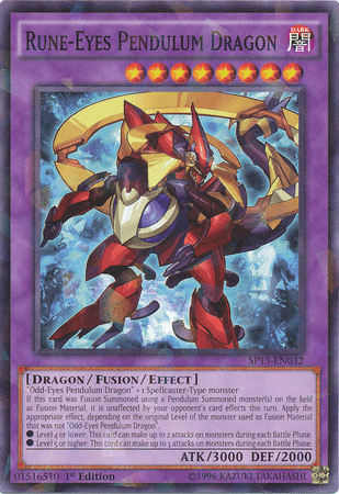 Rune-Eyes Pendulum Dragon [SP15-EN032] Shatterfoil Rare - POKÉ JEUX