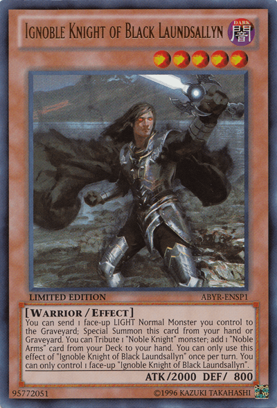 Ignoble Knight of Black Laundsallyn [ABYR-ENSP1] Ultra Rare - POKÉ JEUX