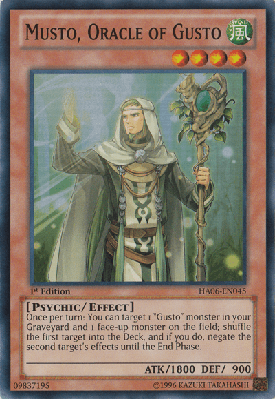 Musto, Oracle of Gusto [HA06-EN045] Super Rare - POKÉ JEUX
