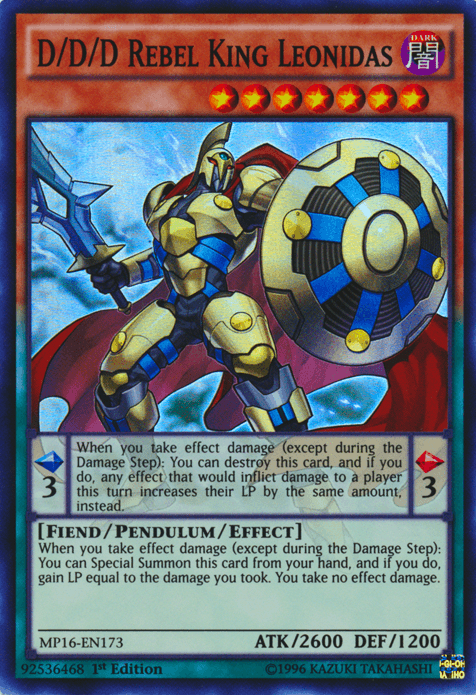 D/D/D Rebel King Leonidas [MP16-EN173] Super Rare - POKÉ JEUX