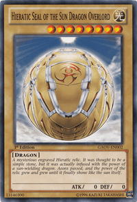 Hieratic Seal of the Sun Dragon Overlord [GAOV-EN002] Common - POKÉ JEUX
