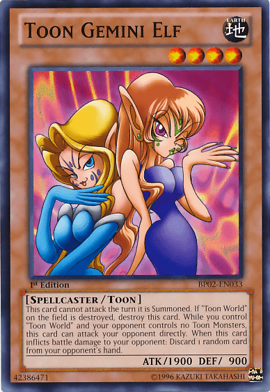 Toon Gemini Elf [BP02-EN033] Mosaic Rare - POKÉ JEUX